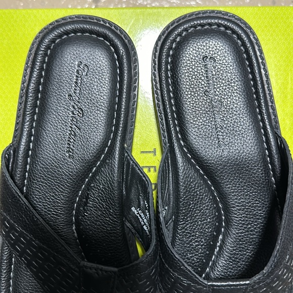 TOMMY BAHAMA “Anchors Ashore” Leather Black Men’s Sandals main image 4